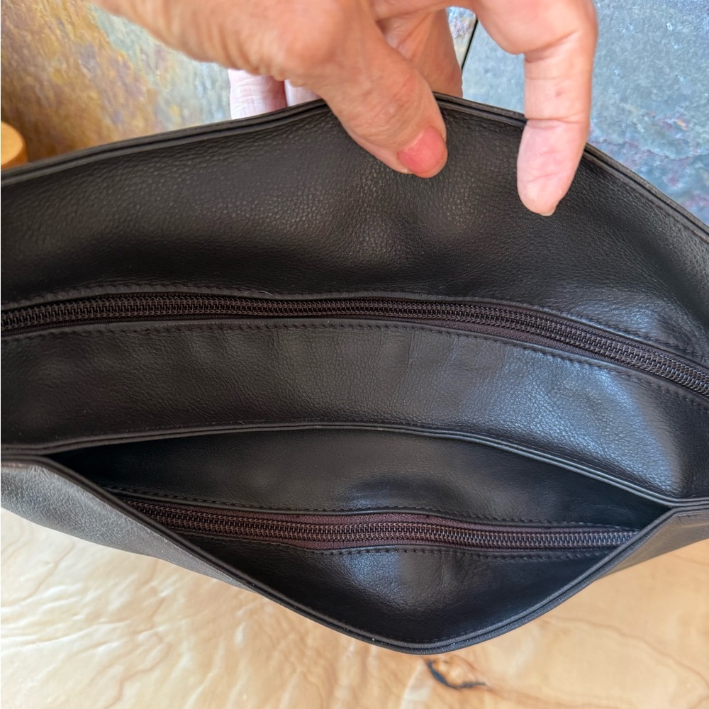 Pompeii Cecchini, made in Italy, minimalist dark brown beautifully made bag - Picture 6 of 13